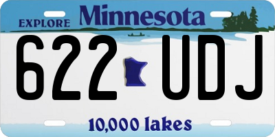 MN license plate 622UDJ