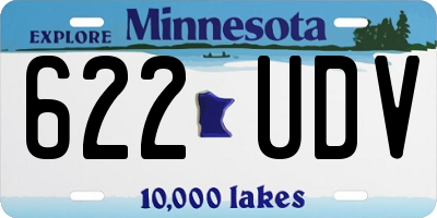 MN license plate 622UDV