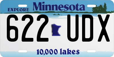 MN license plate 622UDX