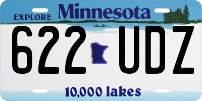 MN license plate 622UDZ