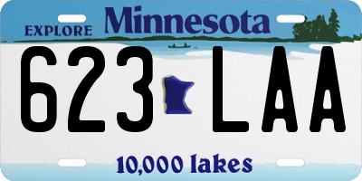 MN license plate 623LAA