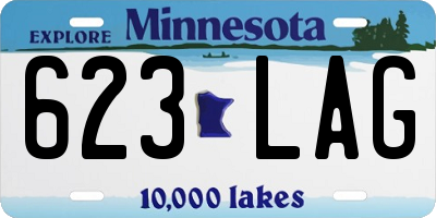 MN license plate 623LAG