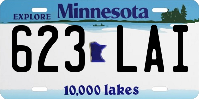 MN license plate 623LAI