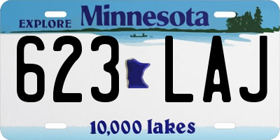 MN license plate 623LAJ