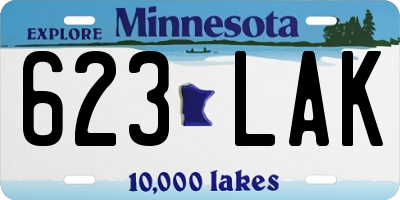 MN license plate 623LAK