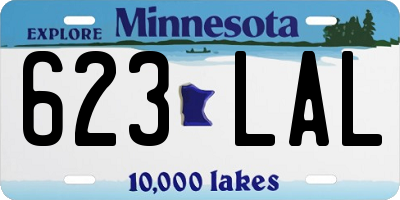 MN license plate 623LAL