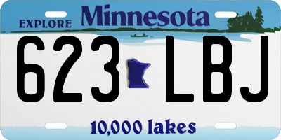 MN license plate 623LBJ
