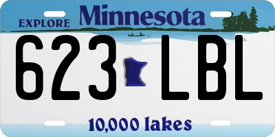 MN license plate 623LBL