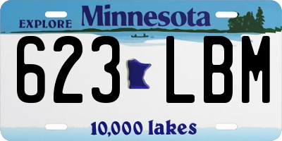 MN license plate 623LBM