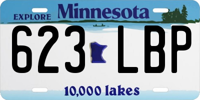 MN license plate 623LBP