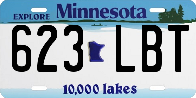 MN license plate 623LBT