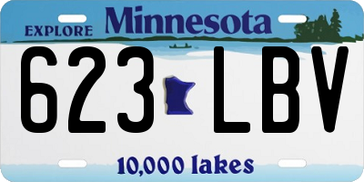 MN license plate 623LBV