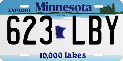 MN license plate 623LBY