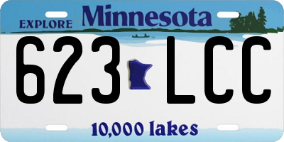 MN license plate 623LCC