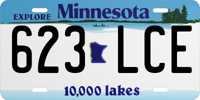 MN license plate 623LCE