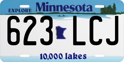 MN license plate 623LCJ