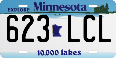 MN license plate 623LCL