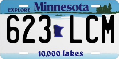 MN license plate 623LCM