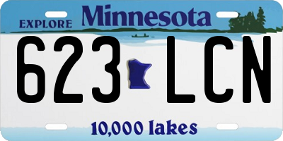 MN license plate 623LCN