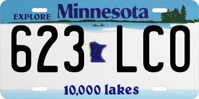 MN license plate 623LCO