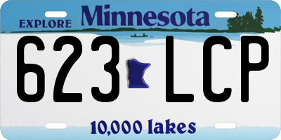 MN license plate 623LCP