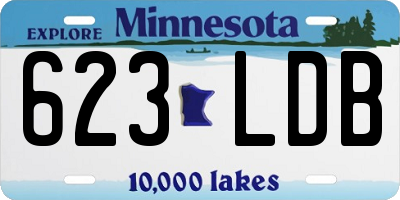 MN license plate 623LDB