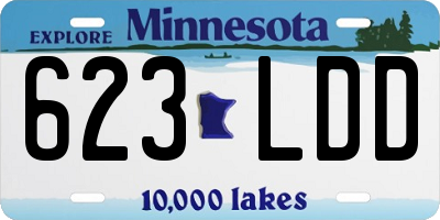 MN license plate 623LDD