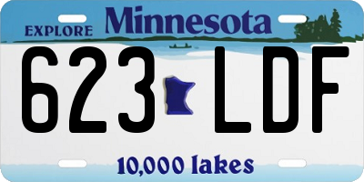 MN license plate 623LDF