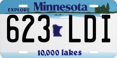 MN license plate 623LDI