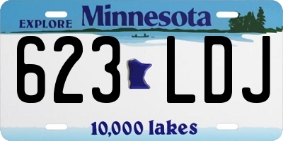 MN license plate 623LDJ