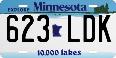 MN license plate 623LDK