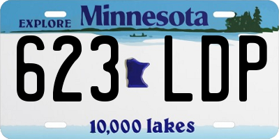 MN license plate 623LDP