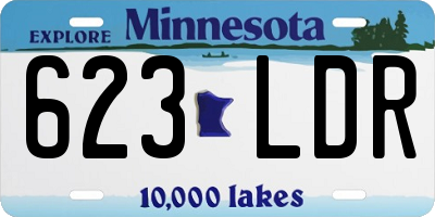 MN license plate 623LDR