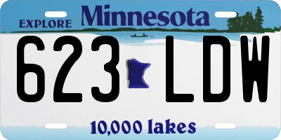 MN license plate 623LDW