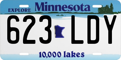 MN license plate 623LDY