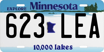 MN license plate 623LEA