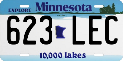 MN license plate 623LEC