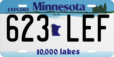 MN license plate 623LEF