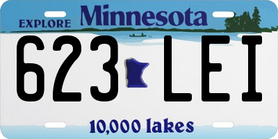 MN license plate 623LEI