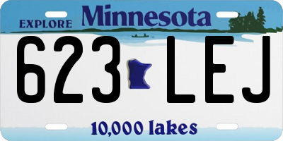 MN license plate 623LEJ