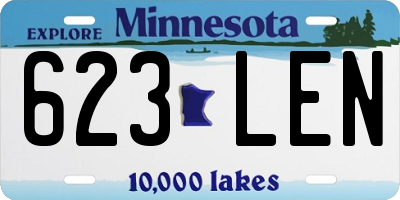 MN license plate 623LEN