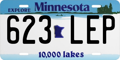 MN license plate 623LEP