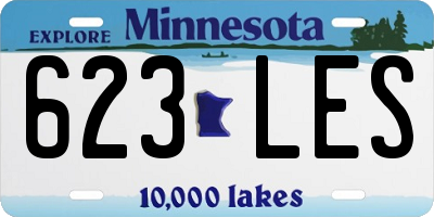 MN license plate 623LES