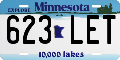 MN license plate 623LET