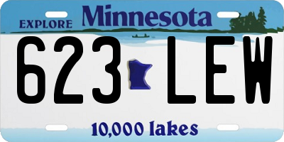 MN license plate 623LEW