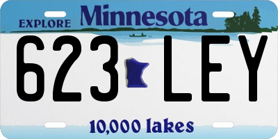 MN license plate 623LEY