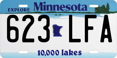 MN license plate 623LFA