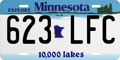 MN license plate 623LFC