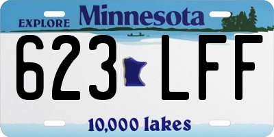 MN license plate 623LFF