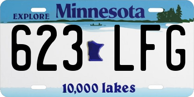 MN license plate 623LFG